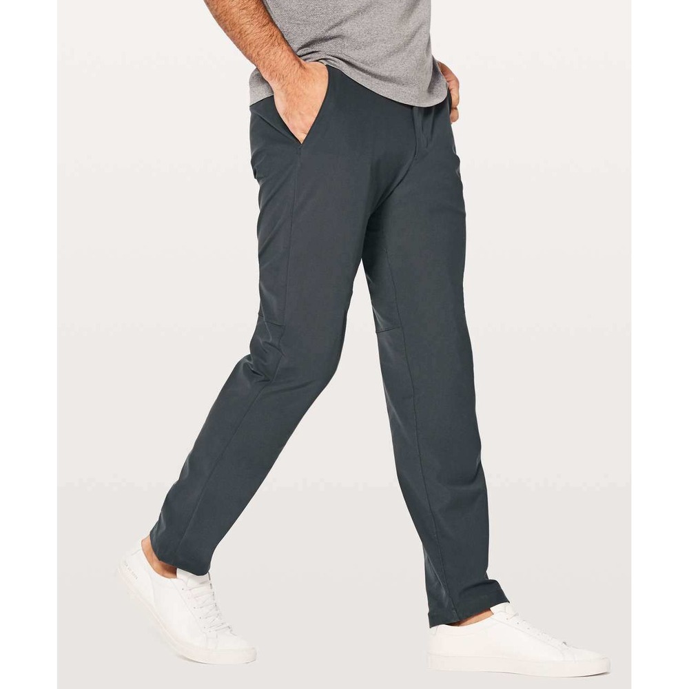 Lululemon Commission Pant Mens 34 x 32 Melanite Gray Classic Stretch Casual Work